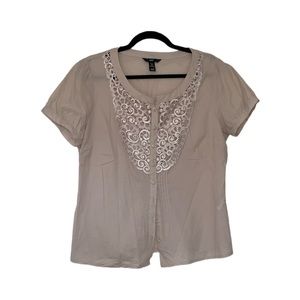 H&M Lace Detailed Blouse, Size 14